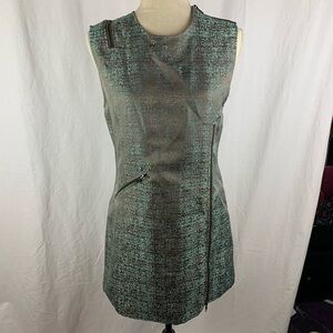 Nameless gray and green zipper dress